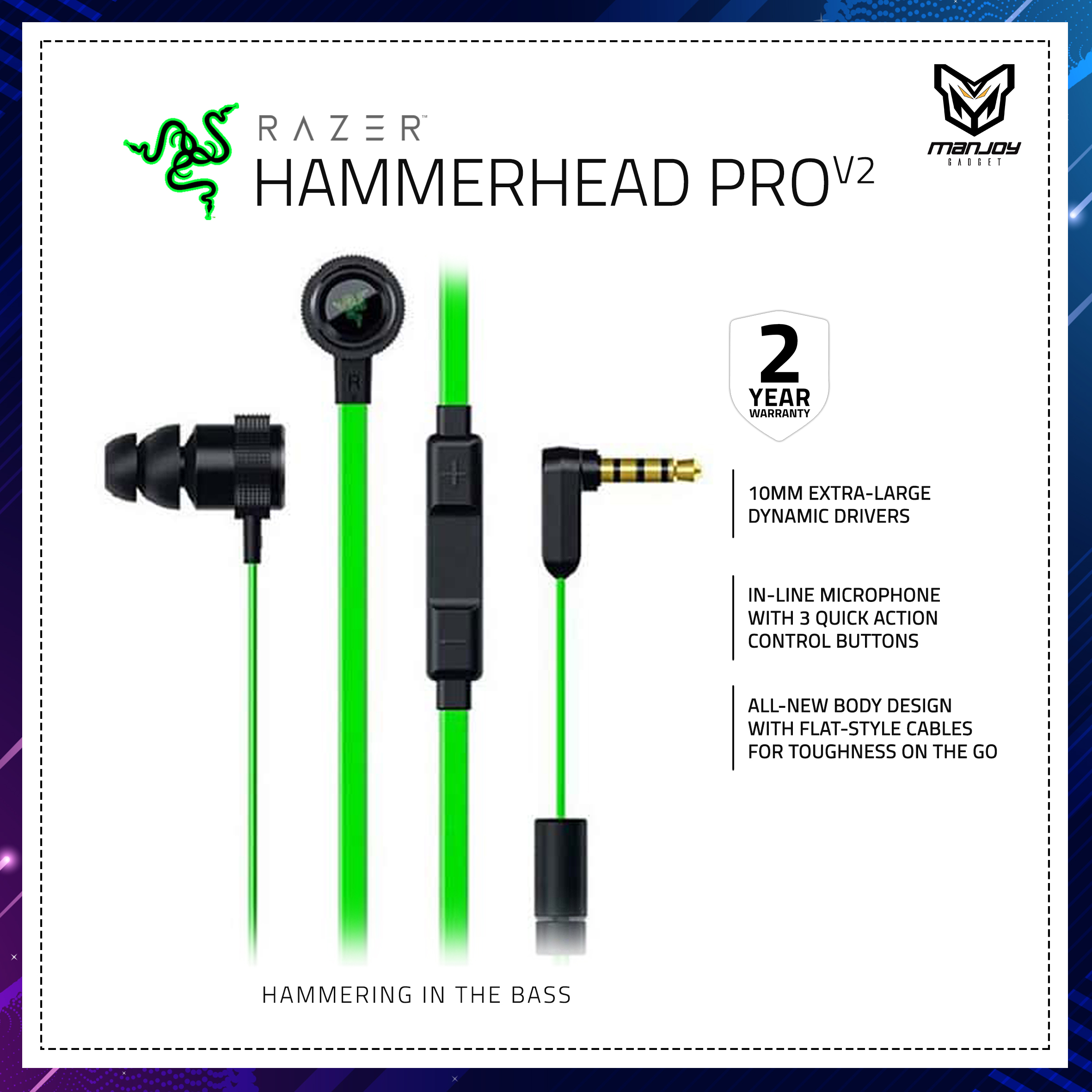 Razer Hammerhead Pro V2 Manjoy Gadget