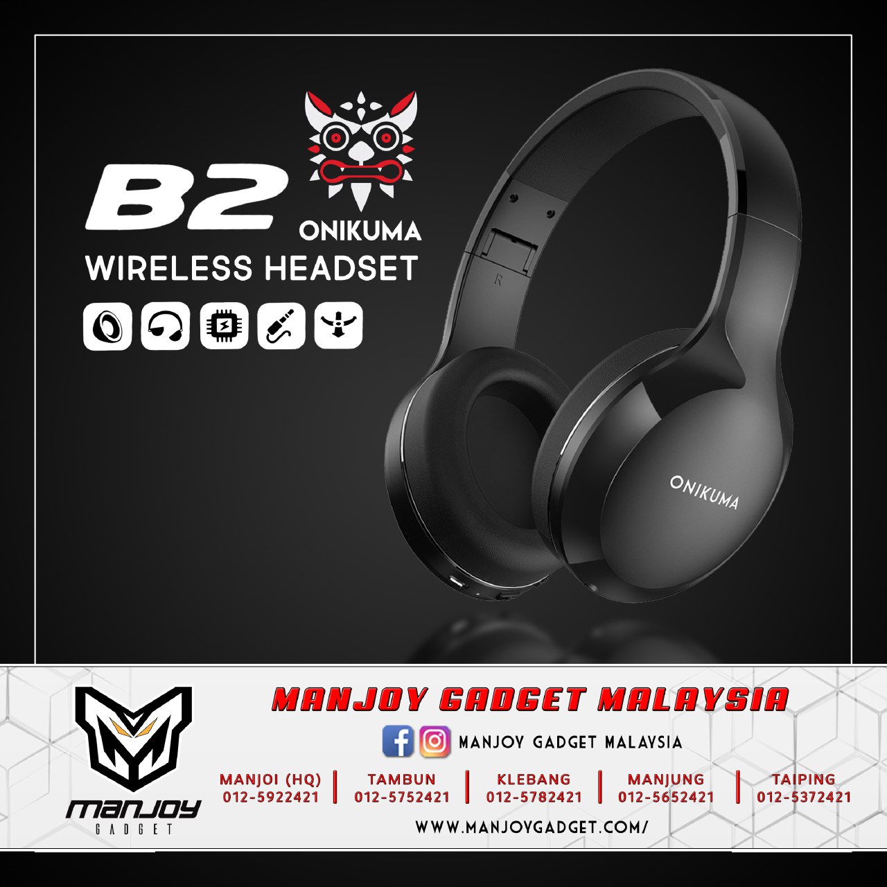 onikuma wireless headphones