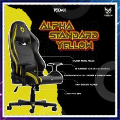 TODAK Alpha Standard Gaming Chair - Yellow