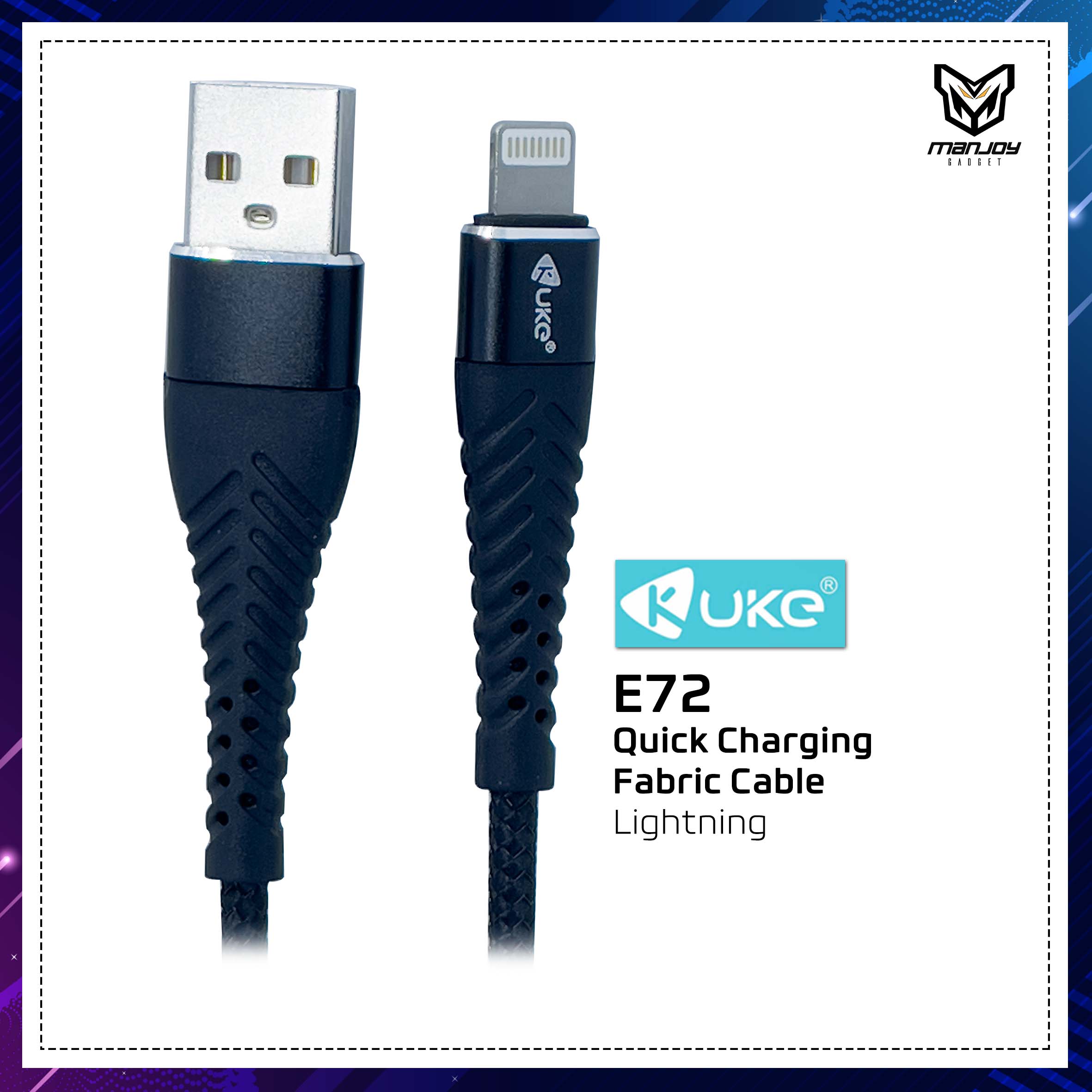 Kuke 6A iPhone Quick Charge Data USB Cable E72