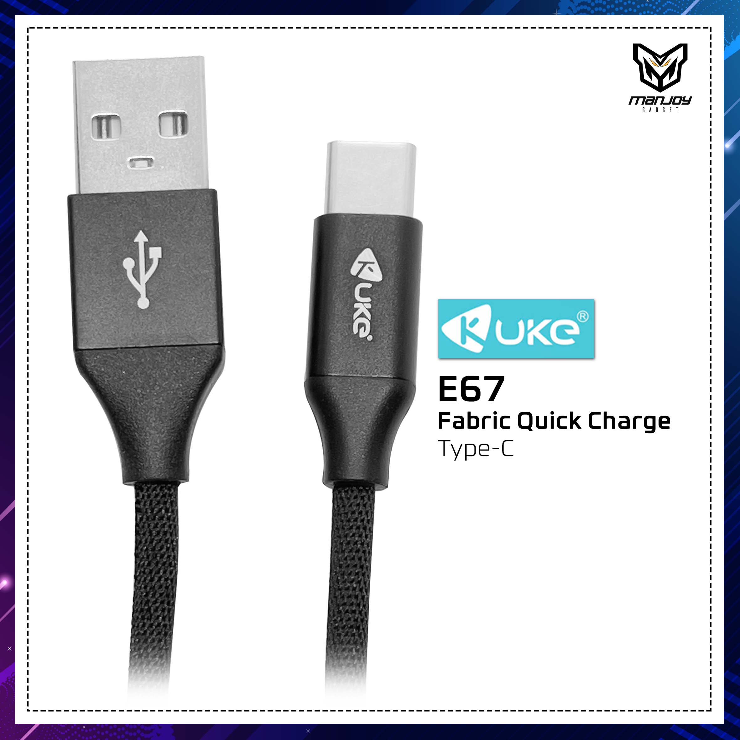 Kuke 6A Type-C Quick Charge Data USB Cable E67