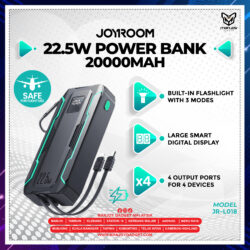 JOYROOM 22.5W Powerbank 30000mAh JR-QP193 – Manjoy Gadget